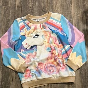 Unicorn pullover top girls 8 new
